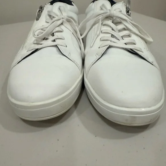 Calvin Klein Ibrahim Leather White Men Shoes Trainers Size 12 Casual - Picture 6 of 7